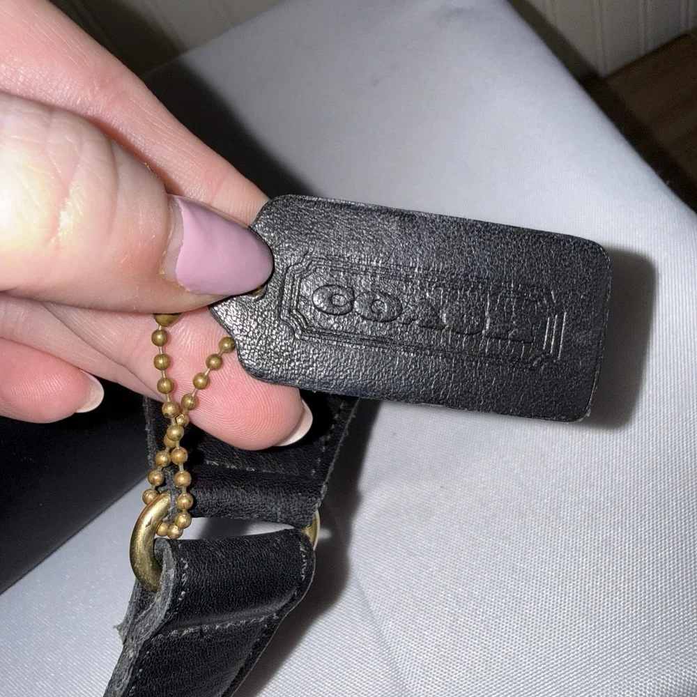 Vintage Coach Canteen Waist Fanny Pack Sling Black Leather Bag Purse 1997